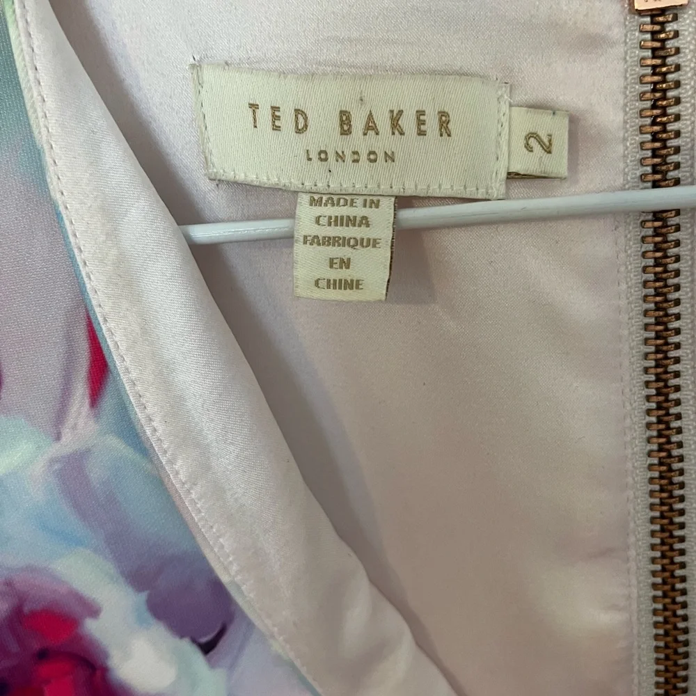 Ted Baker Floral Midi Dress Size 2 - Picture 4 of 6